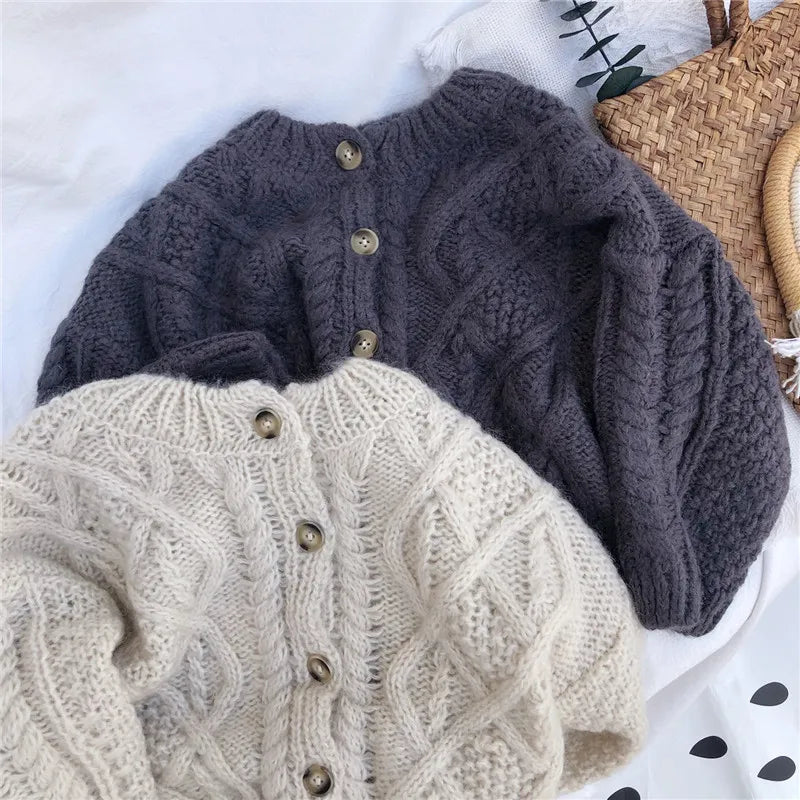 2024 Boys And Girls Spring And Autumn Sweater, Kids Knit Cardigan Sweater Clothes, 2 - 6Y