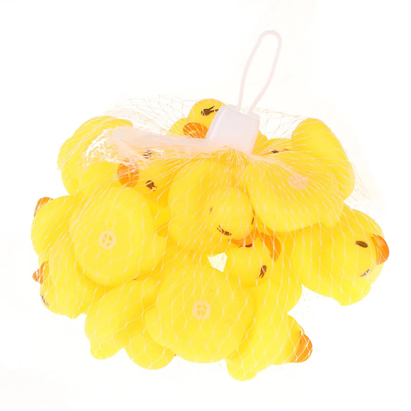 20pcs/bag Rubber Yellow Duck Water Toys