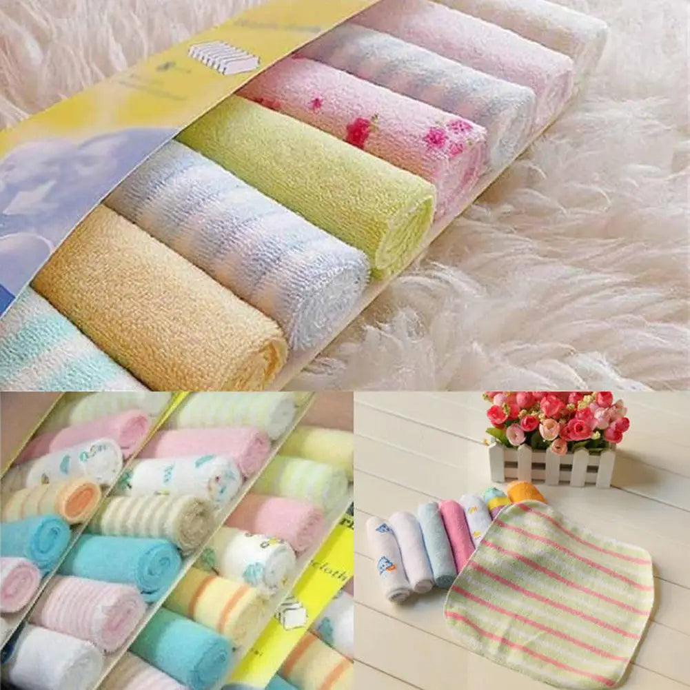 Cotton Newborn Soft Baby Face Washcloth, Handkerchief, Bathing, Feeding, Burp Cloths