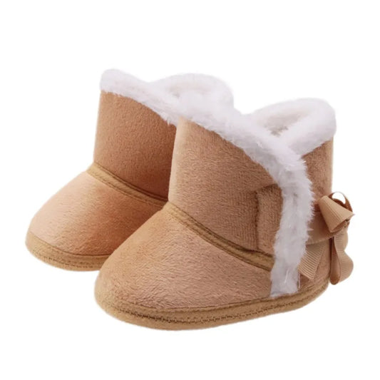 0 - 18m Infants Winter Warm Shoes Faux Fur Leather Booties