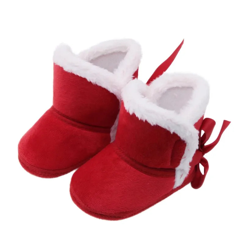 0 - 18m Infants Winter Warm Shoes Faux Fur Leather Booties