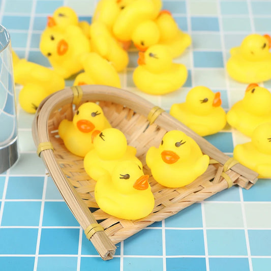 20pcs/bag Rubber Yellow Duck Water Toys