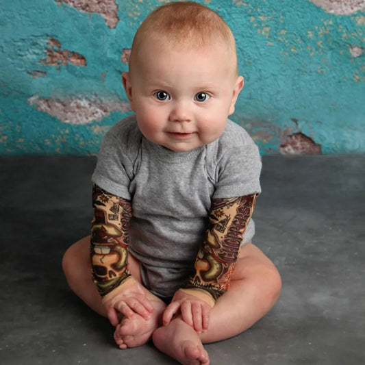 Baby Boy Tattoo Sleeve Romper 3-24 Months