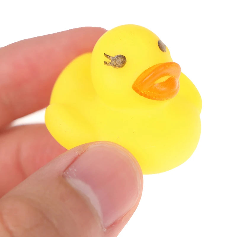 20pcs/bag Rubber Yellow Duck Water Toys