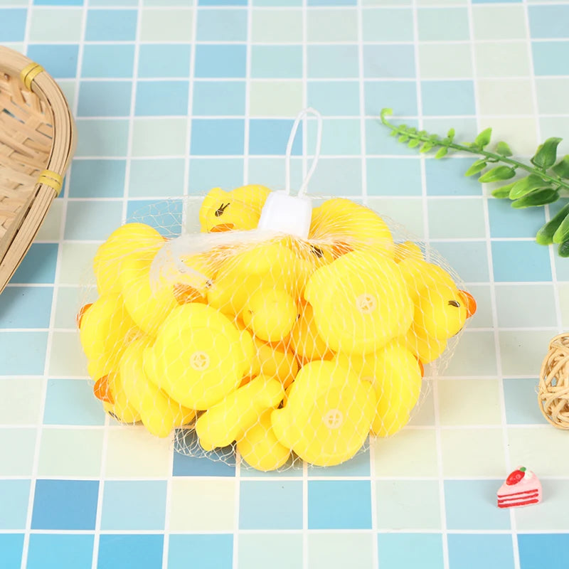 20pcs/bag Rubber Yellow Duck Water Toys