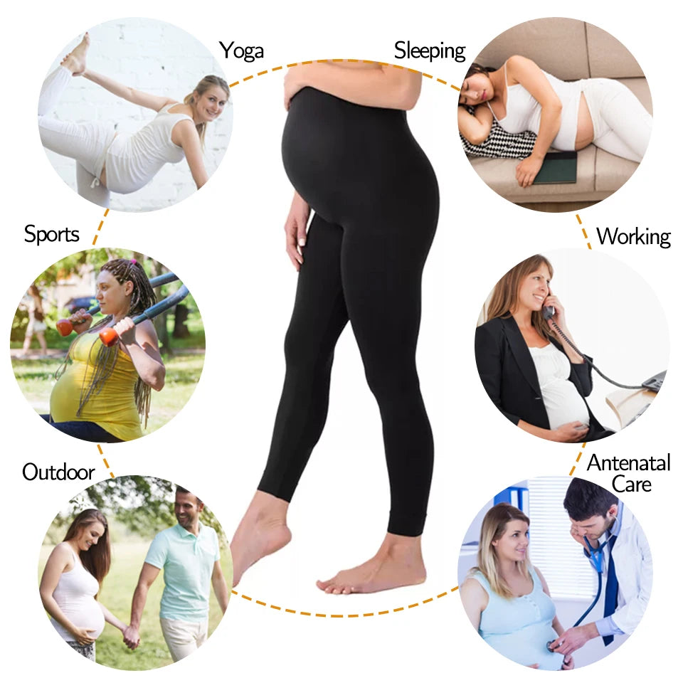 New Pregnancy High Waist Leggings Skinny Maternity Clothes With Belly Support