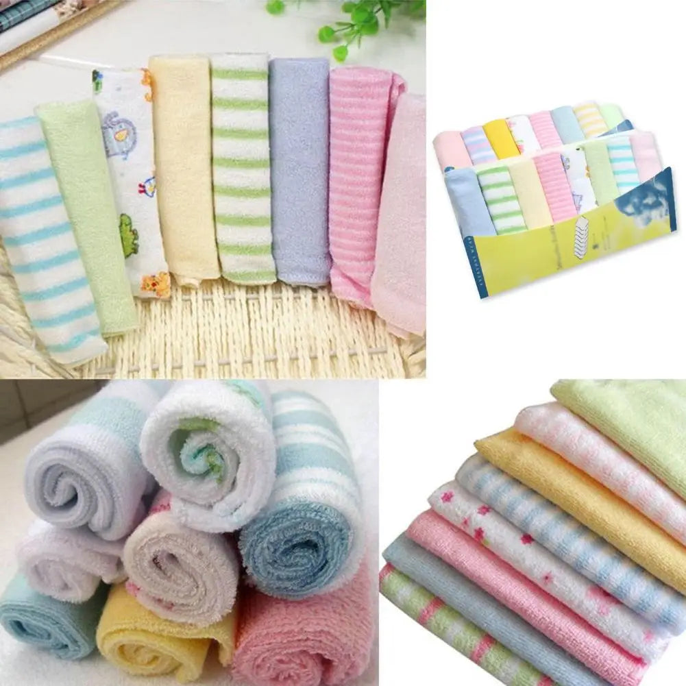 Cotton Newborn Soft Baby Face Washcloth, Handkerchief, Bathing, Feeding, Burp Cloths