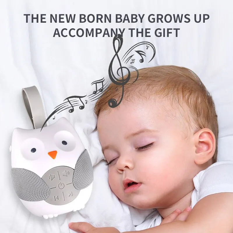 Bed Hanging Cartoon Owl Music Player Pacifying Toy