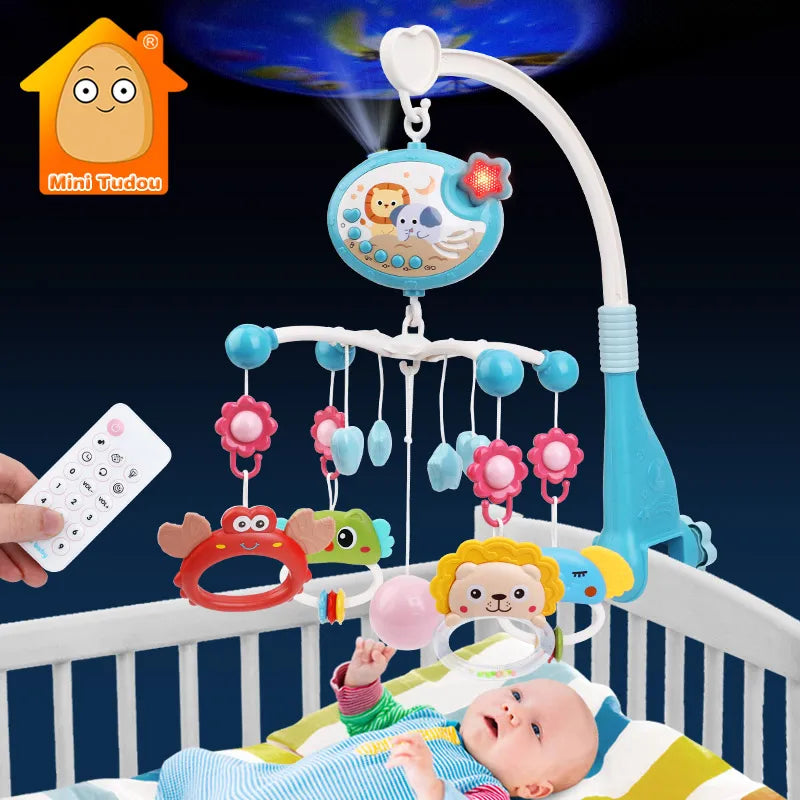 Baby Crib Mobile Toy, Rotating Musical Projector Night Light