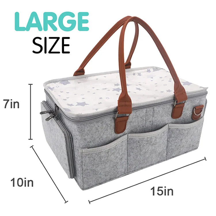 New Large Capacity Portable Diaper Tote Bag, Outdoor Foldable Storage Box For Travel