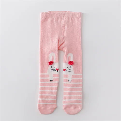 0-12M Newborn Baby Girls Knitted Cotton Print Infant Tights