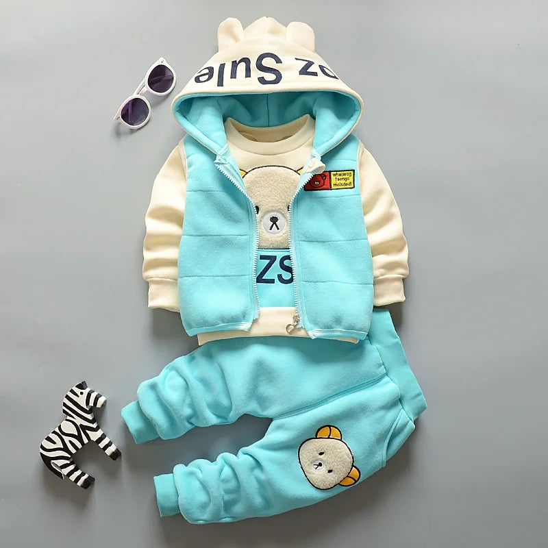 3 Piece Cute Cartoon Hooded Sets