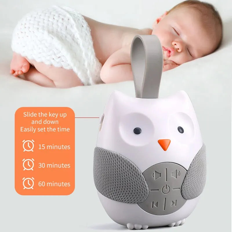 Bed Hanging Cartoon Owl Music Player Pacifying Toy