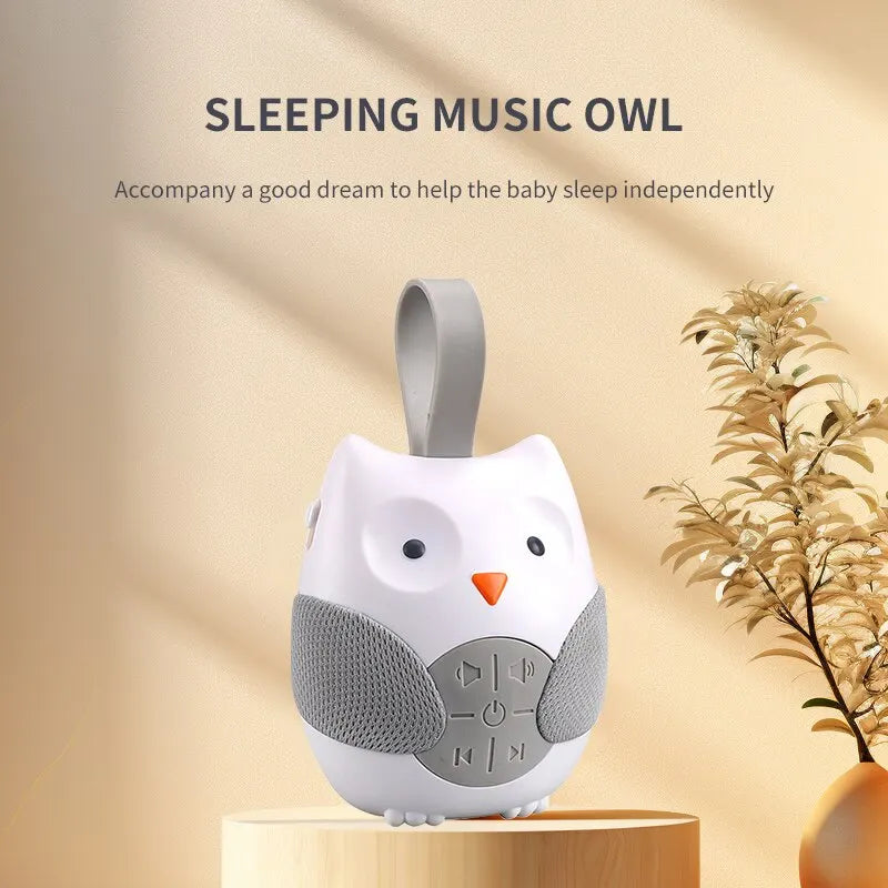 Bed Hanging Cartoon Owl Music Player Pacifying Toy