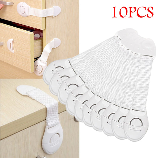 10pcs Child Safety Cabinet Lock Baby Proof Security Protector Drawer, Door Cabinet Lock