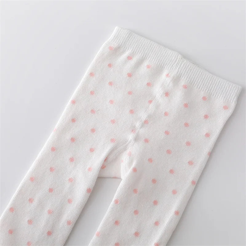 0-12M Newborn Baby Girls Knitted Cotton Print Infant Tights