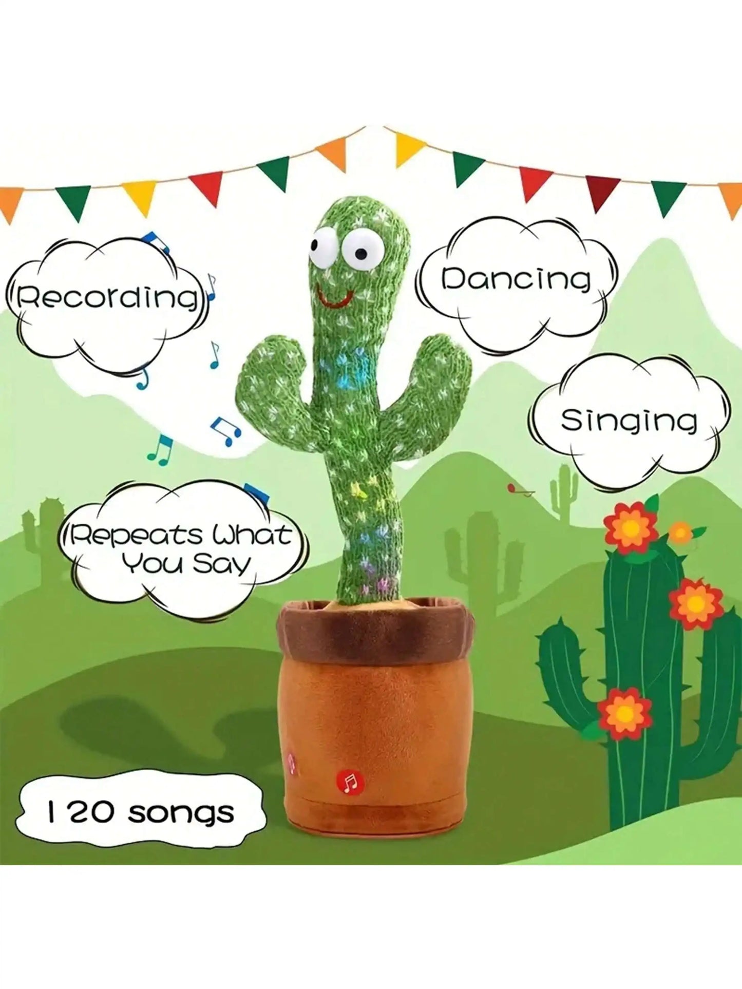 1pc-Dancing Talking Cactus Toys For Baby Boys And Girls, Singing Mimicking Recording Repeating What You Say