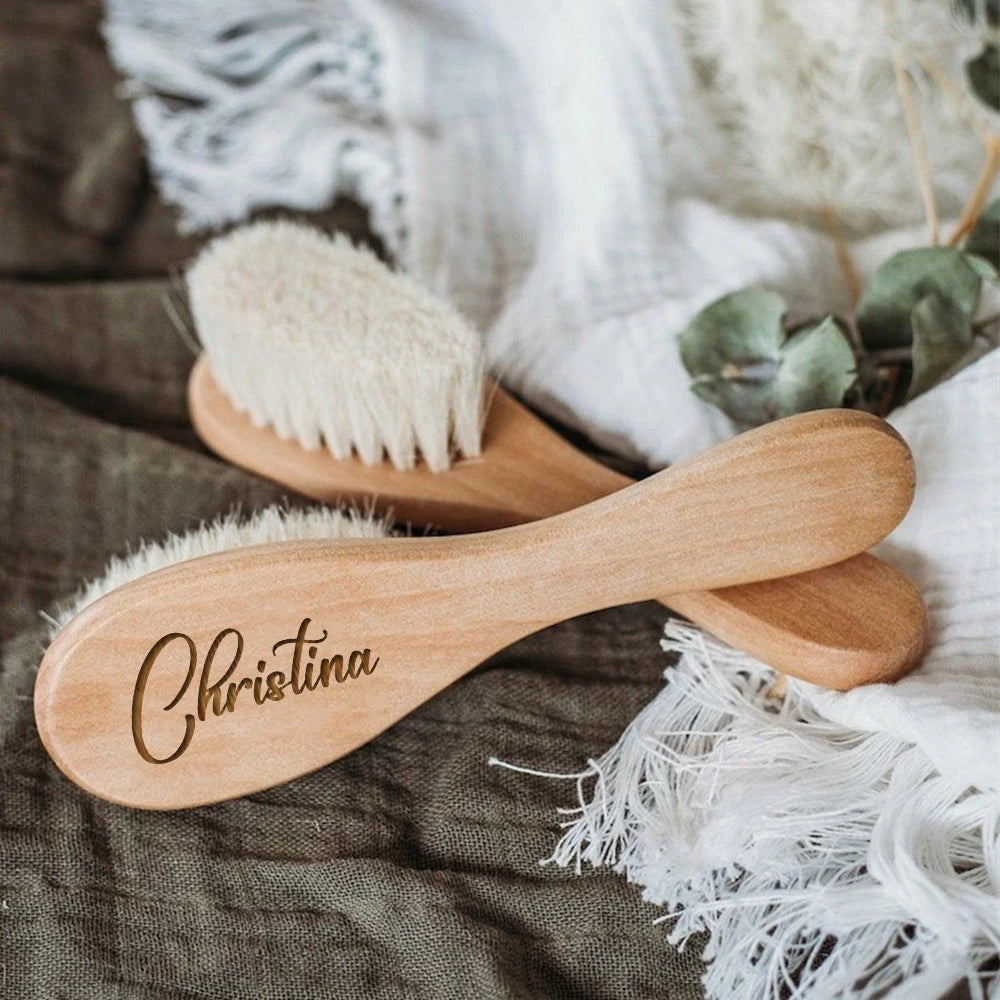 Wooden Newborn Hair Brush, Comb