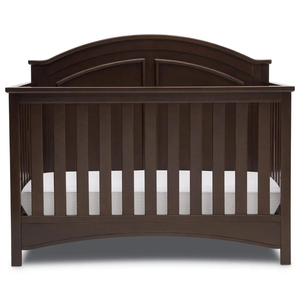 Delta Children Perry 6-in-1 Convertible Crib - Greenguard Gold Certified, Walnut Espresso