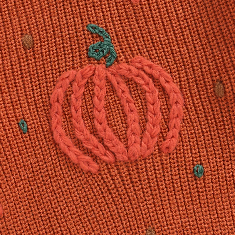 Baby/Toddler Halloween Pumpkin Long Sleeve Chunky Knitwear Pullover