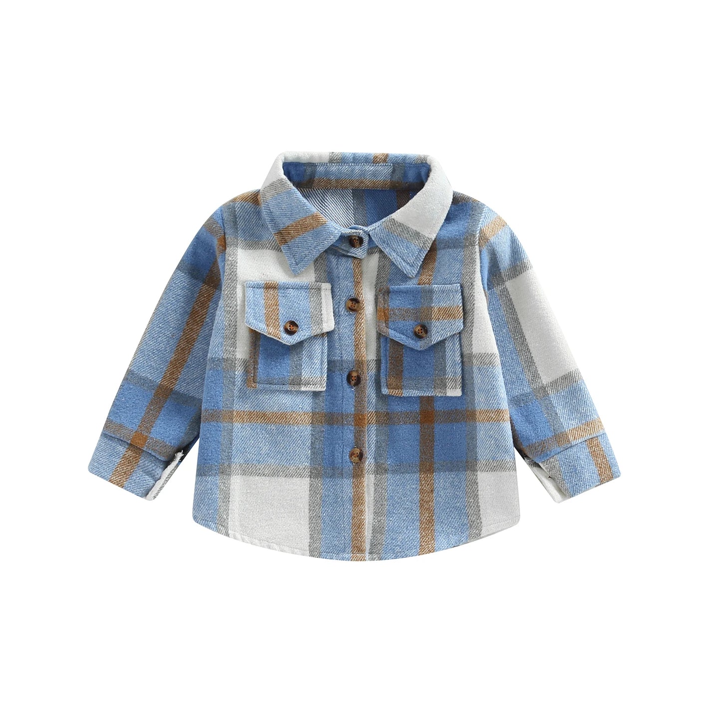 Boy /Girl Plaid Shirt Jacket Outfits, Button Down Cardigan Long Sleeve Coat Tops, Fall Clothes