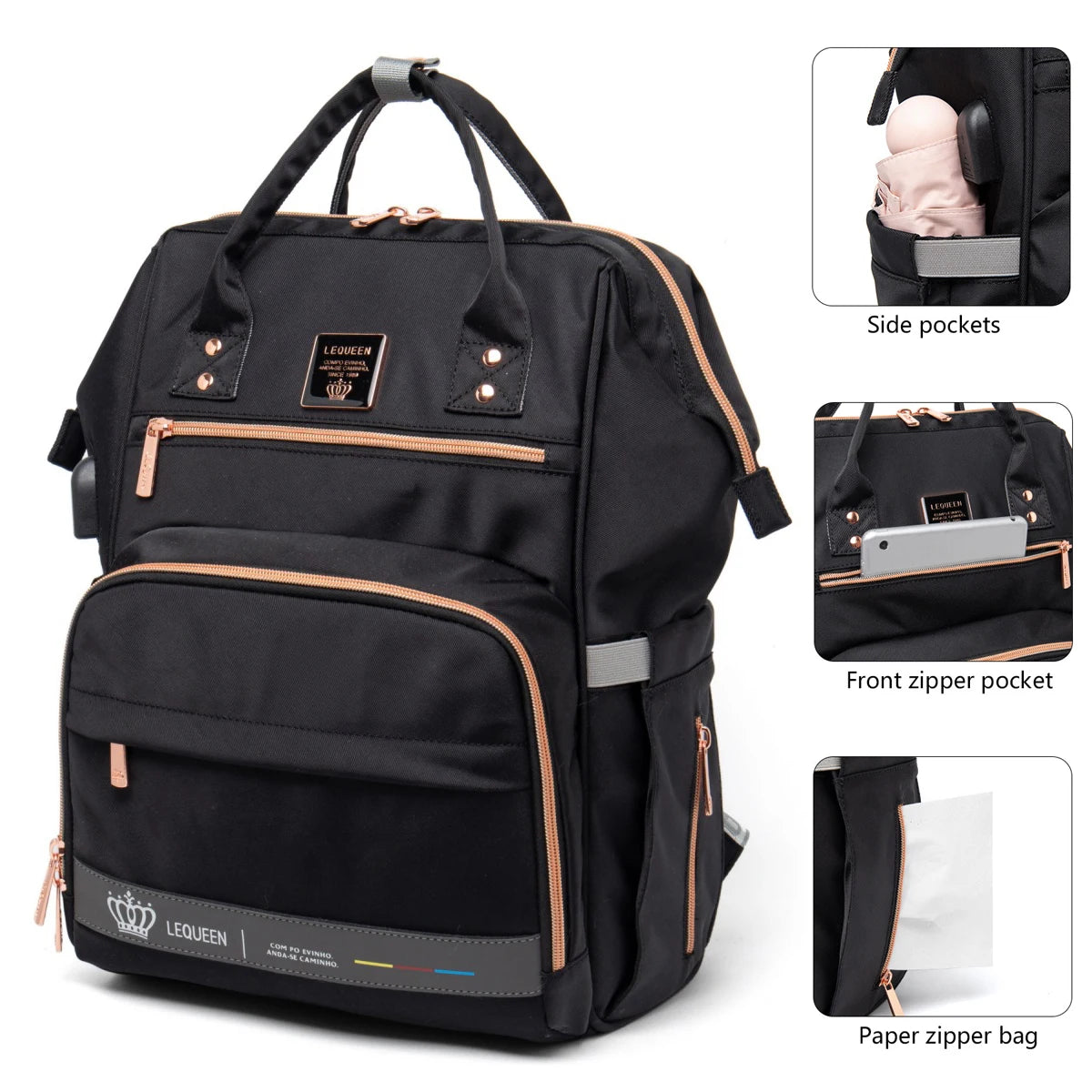 New Diaper Bag Backpack, Large-capacity Baby Bag ,Multifunctional Water-repellent Travel Backpacks