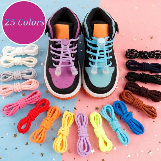 No Tie Elastic Round Children's Sneakers Shoelaces