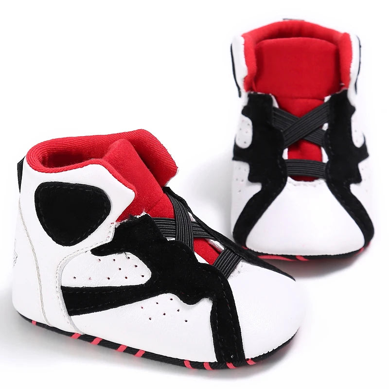 0-18 Months old, Baby Shoes Boys High Top Basketball Shoes