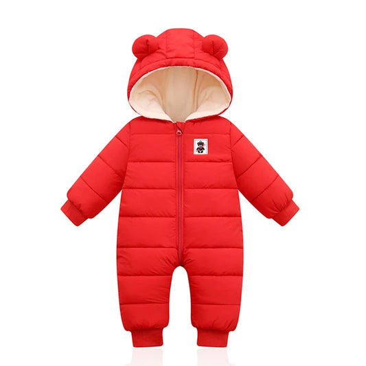 Baby Newborn Infant Boys, Girls Warm Thick Jumpsuit Hooded Outfits Down Cotton Romper