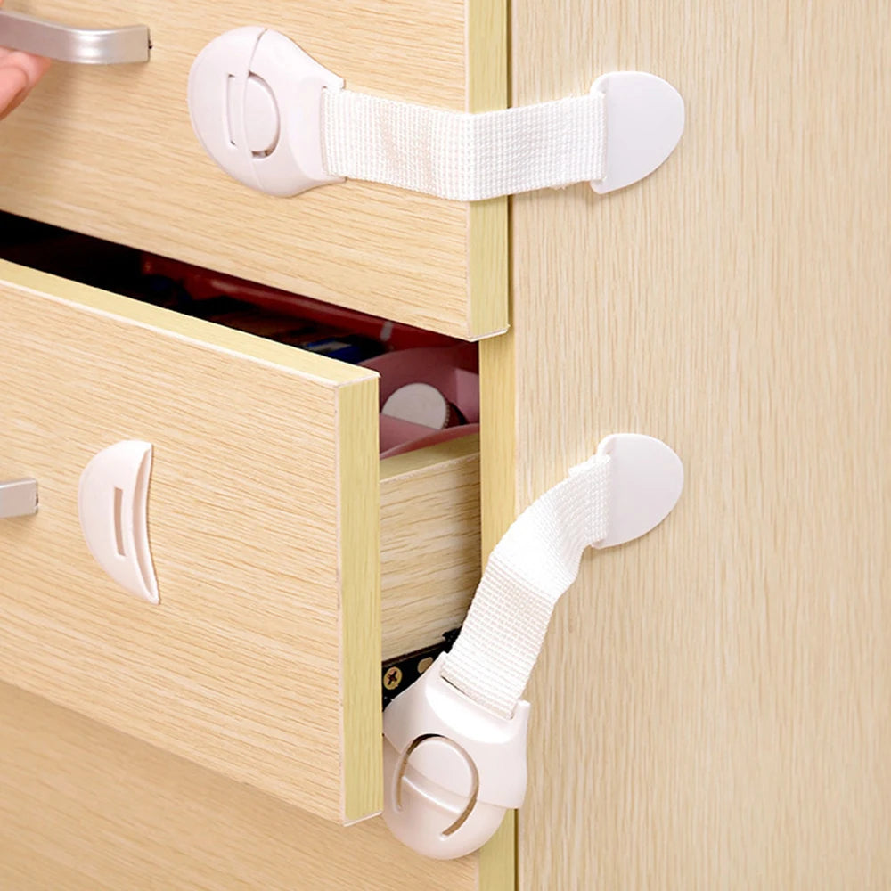 10pcs Child Safety Cabinet Lock Baby Proof Security Protector Drawer, Door Cabinet Lock