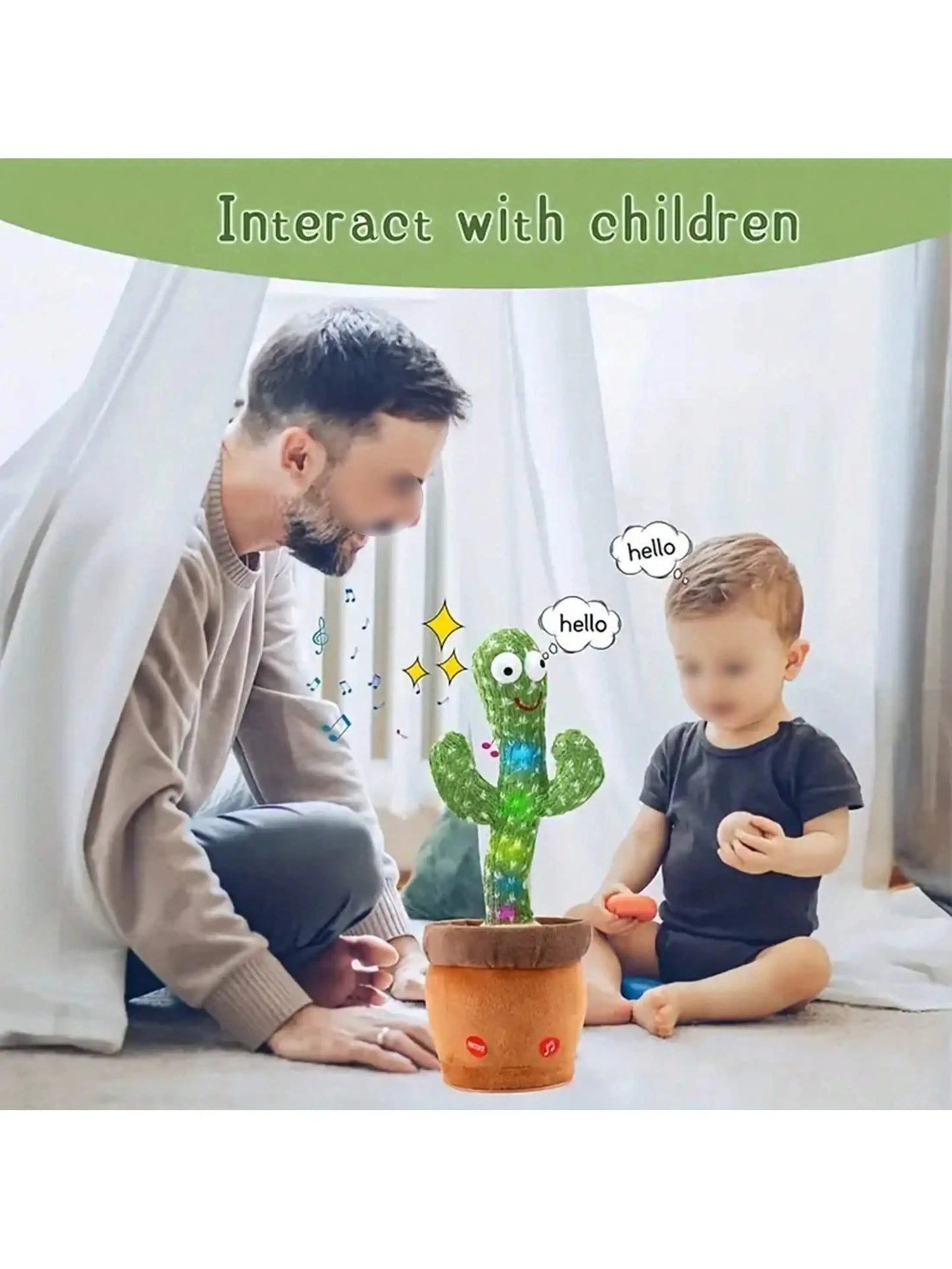 1pc-Dancing Talking Cactus Toys For Baby Boys And Girls, Singing Mimicking Recording Repeating What You Say