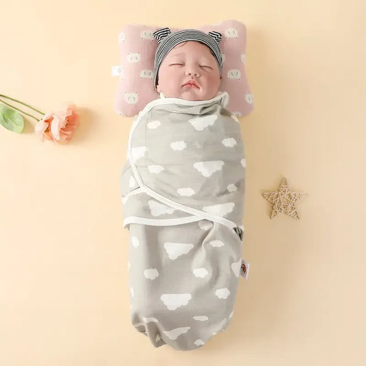 Baby Clouds & Stars Printed Swaddle Blanket & Wrap, 0-3Month