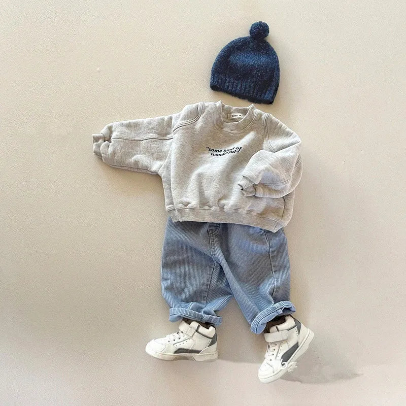 2024 New Baby Long Sleeve Pullover Casual Sweatshirt 9M - 3T