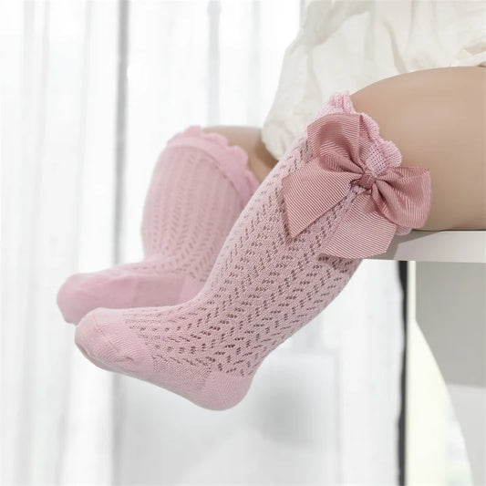 Baby, Toddler Big Bow Cotton Long Princess Socks For Girls