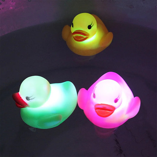 Baby Bath Toys, LED Flashing Rubber Duck