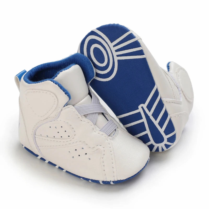 0-18 Months old, Baby Shoes Boys High Top Basketball Shoes