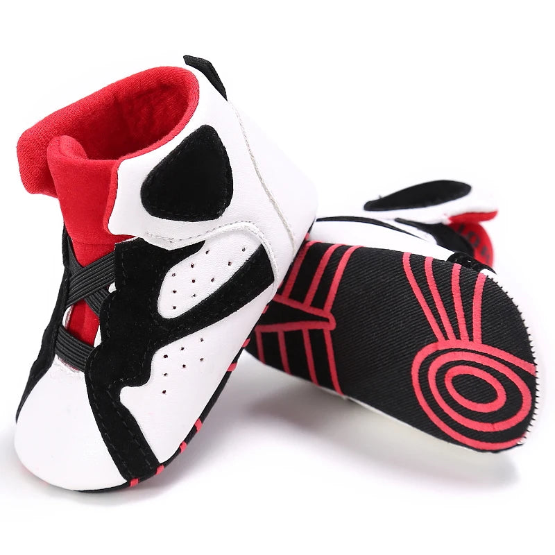 0-18 Months old, Baby Shoes Boys High Top Basketball Shoes