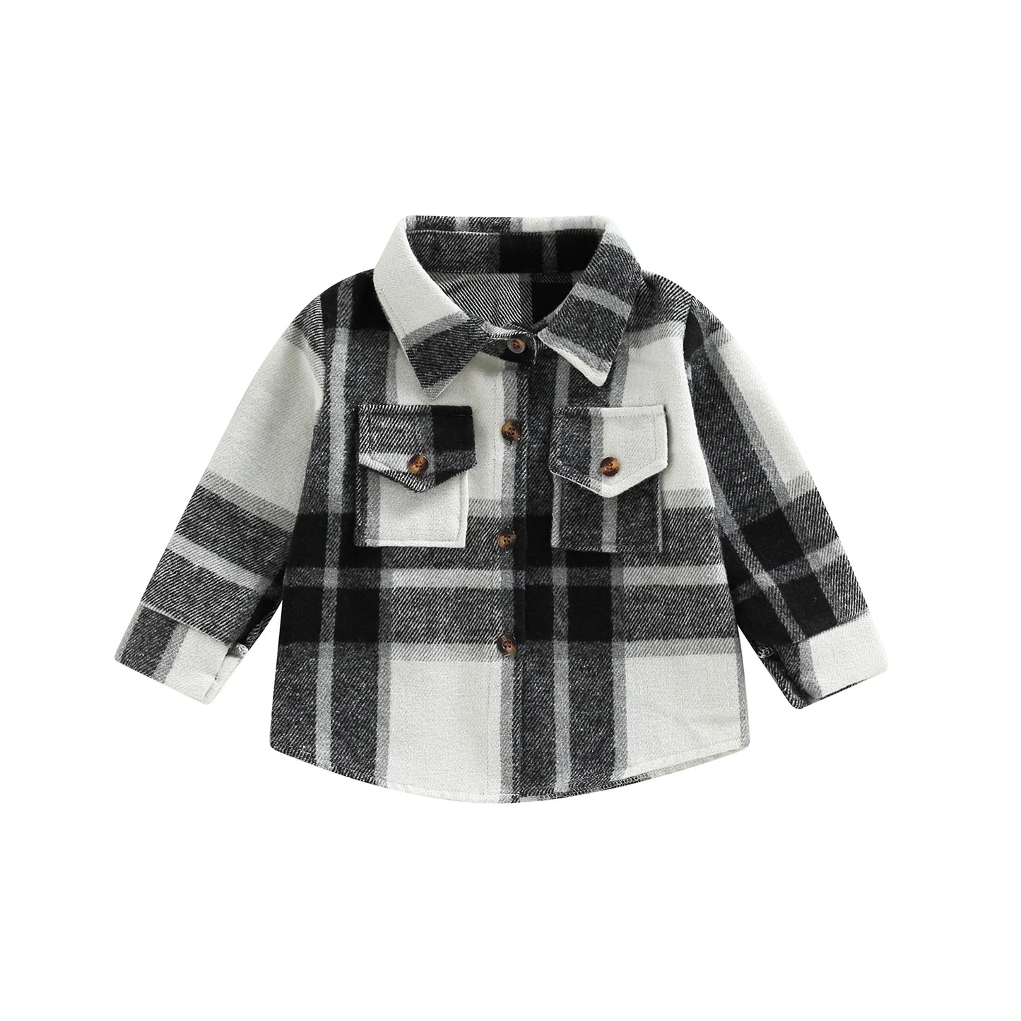 Boy /Girl Plaid Shirt Jacket Outfits, Button Down Cardigan Long Sleeve Coat Tops, Fall Clothes