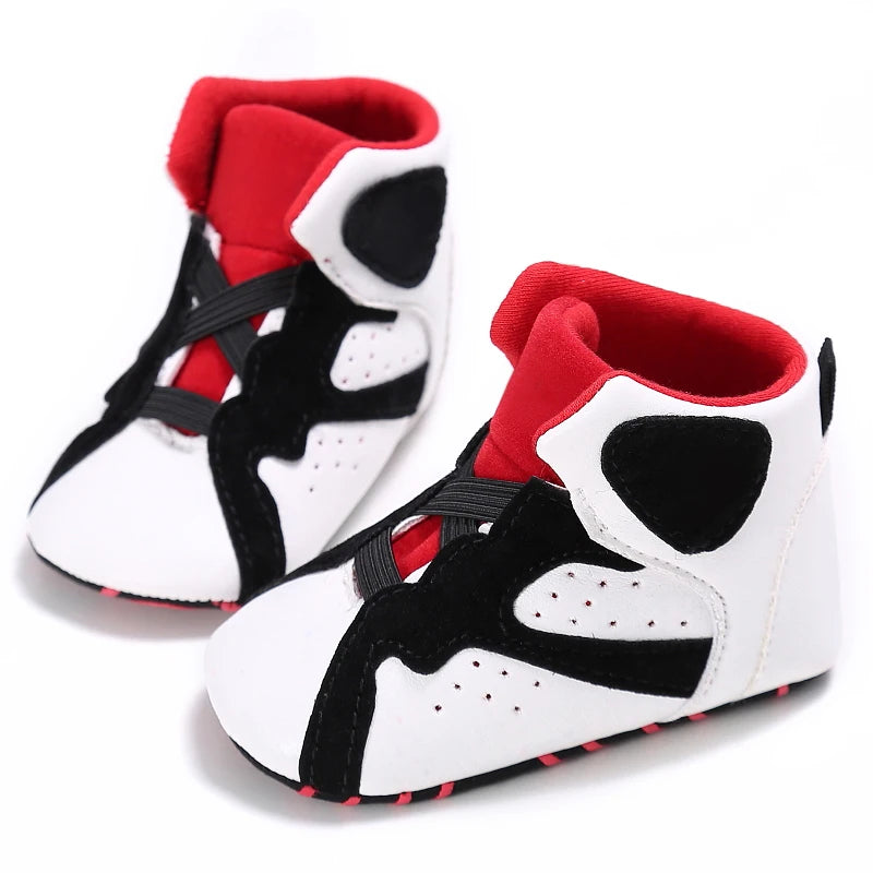 0-18 Months old, Baby Shoes Boys High Top Basketball Shoes