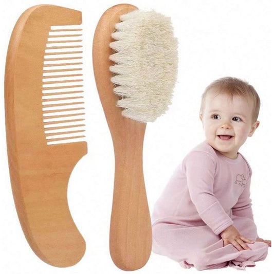 Soft Baby Wooden Brush, Comb