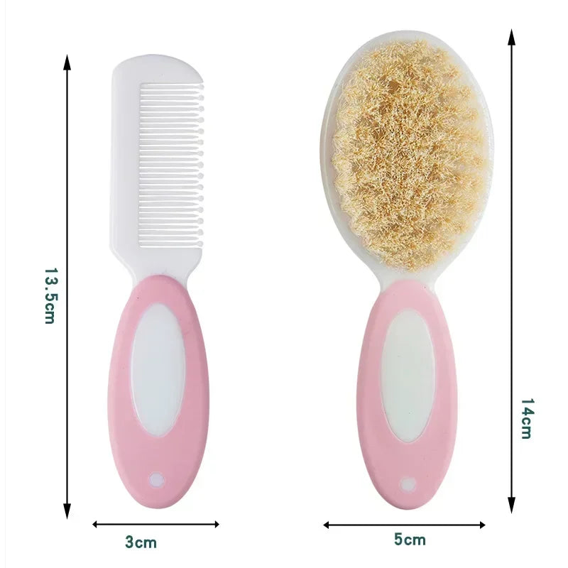 2pcs Set Baby Care Comb Anti-scratch Boy Girl Hairbrush Kids Combs Newborn Hair Brush Infant Comb Head Massager