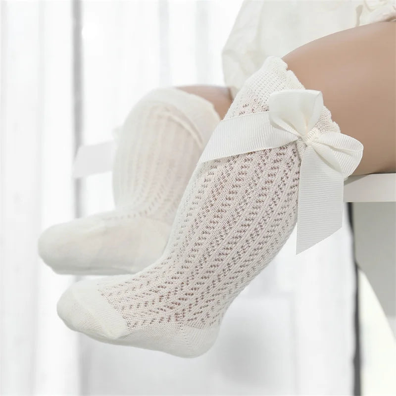 Baby, Toddler Big Bow Cotton Long Princess Socks For Girls